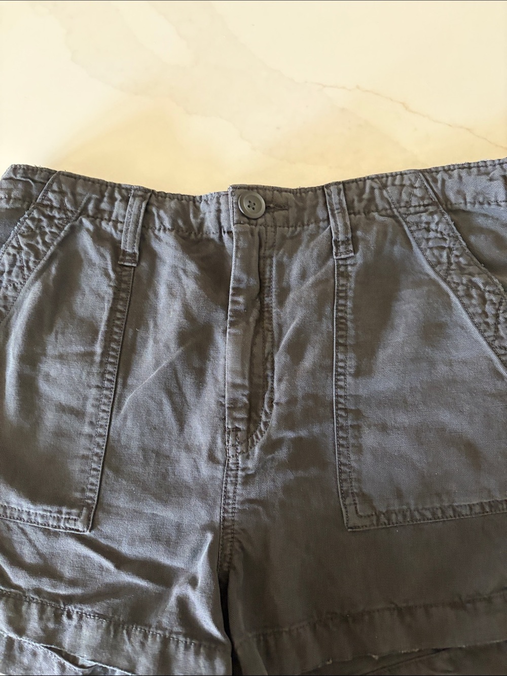 aerie High-Rise Utility Shorts in Slate - Picture 5 of 5